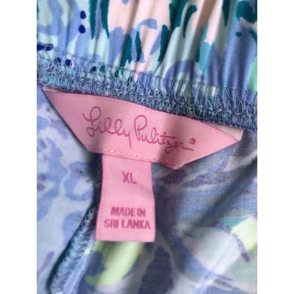 Lilly Pulitzer Bal Harbour Palazzo Pants Sea Sirens Blue Current Sz XL - Picture 13 of 13